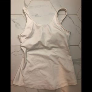White workout tank